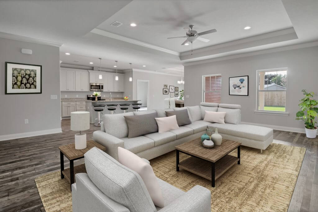 Rosewood Floor Plan Family Room - Staged